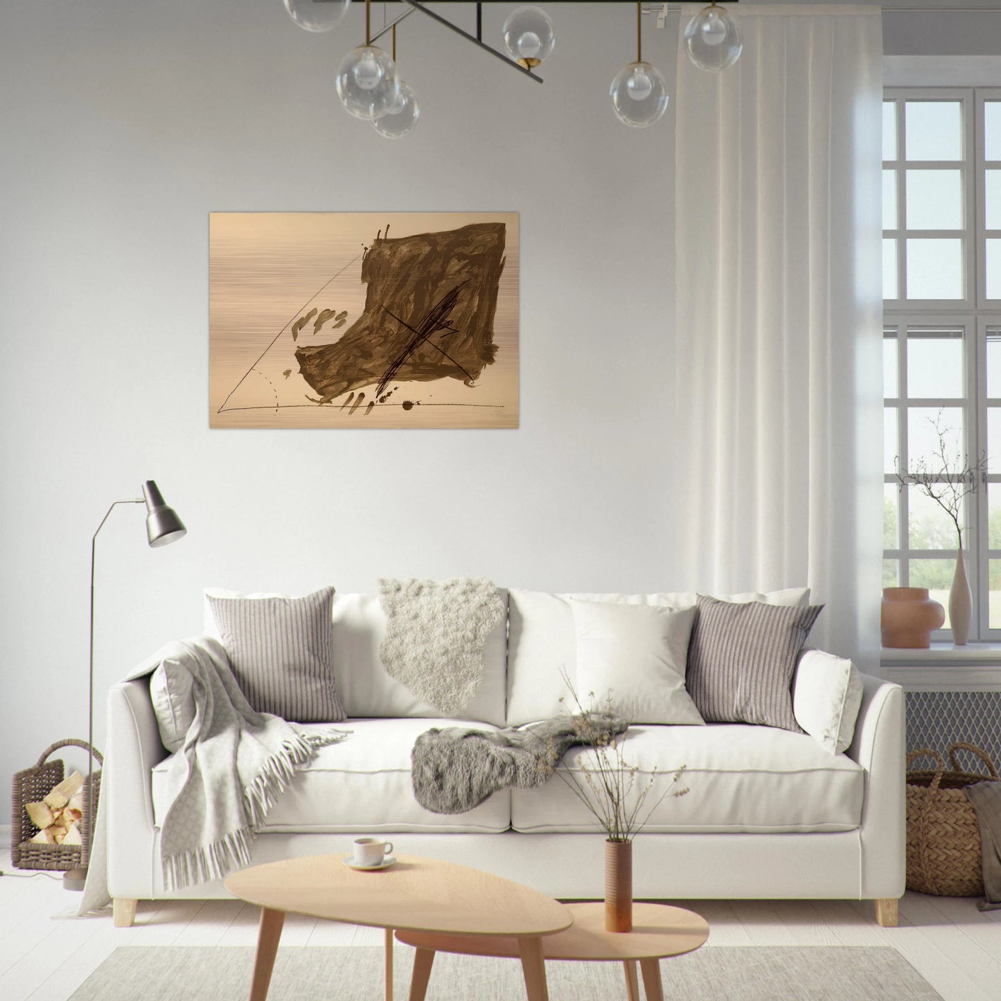 ANGLE ET TACHES 1968 - Antoni Tapies Brushed Aluminum Print - 70x100 cm / 28x40 inches | Antoni Tapies Aluminum Print | Antoni Tapies Prints