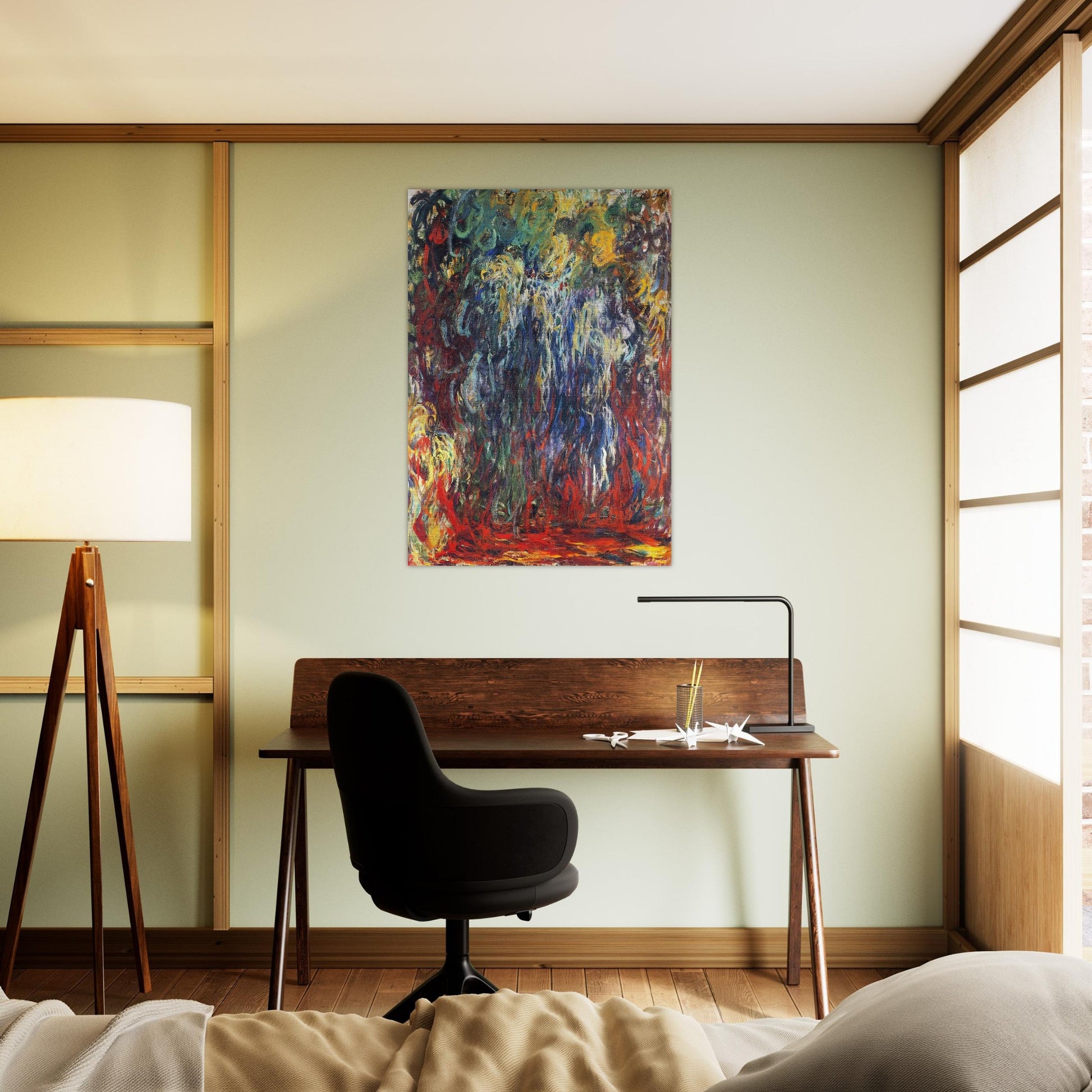 Weeping Willow, Giverny - claude monet Brushed Aluminum Print - 70x100 cm / 28x40 inches | claude monet Aluminum Print | claude monet Prints