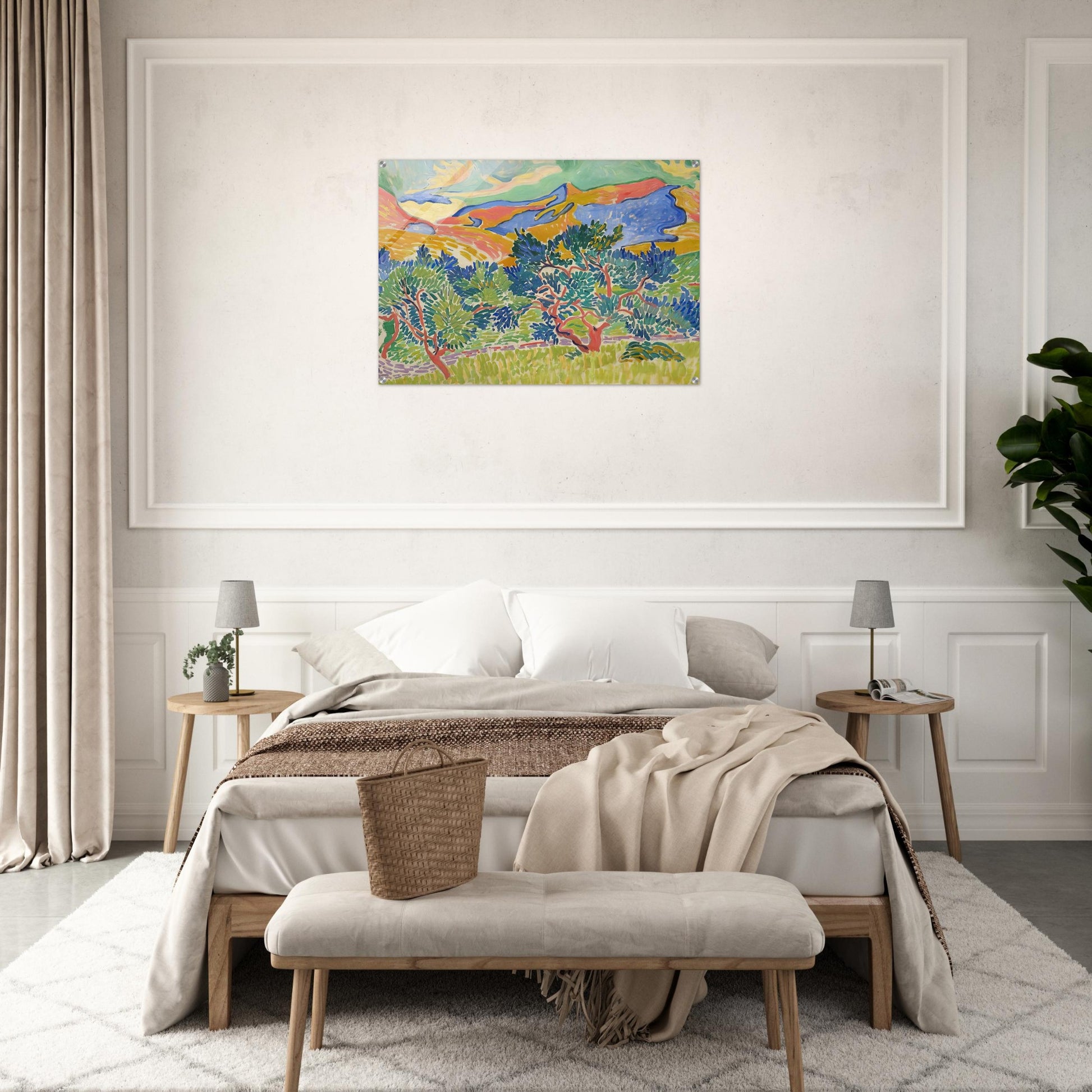 MOUNTAINS AT COLLIOURE 1905 - Andre Derain Acrylic Print - 70x100 cm / 28x40″ inches | Andre Derain Wall Art | Andre Derain Prints