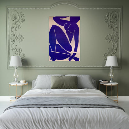 BLUE NUDE III 1952 - Henri Matisse Brushed Aluminum Print - 70x100 cm / 28x40 inches | Henri Matisse Aluminum Print | Henri Matisse Prints