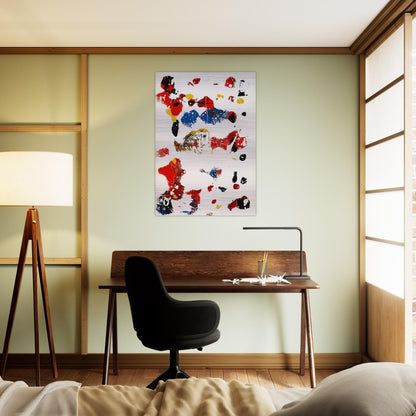 Untitled  SF27S  - Sam Francis Brushed Aluminum Print - 70x100 cm / 28x40 inches | Sam Francis Aluminum Print | Sam Francis Prints