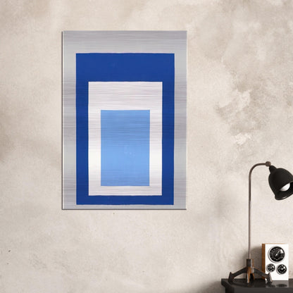 HOMAGE TO THE SQUARE BLUE WHITE GREY 1951 - Josef Albers Brushed Aluminum Print - 70x100 cm / 28x40 inches | Josef Albers Aluminum Print | Josef Albers Prints