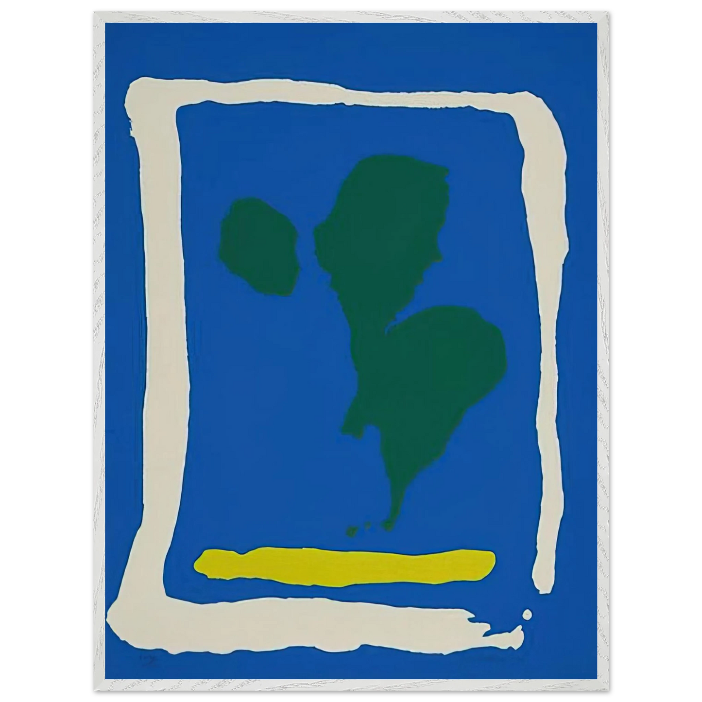 Helen Frankenthaler - Air Frame - 1965 Wall art - A2 (42 x 59.4  cm) - Premium Wooden Framed Poster With Fine Art Paper-canvas - Black frame