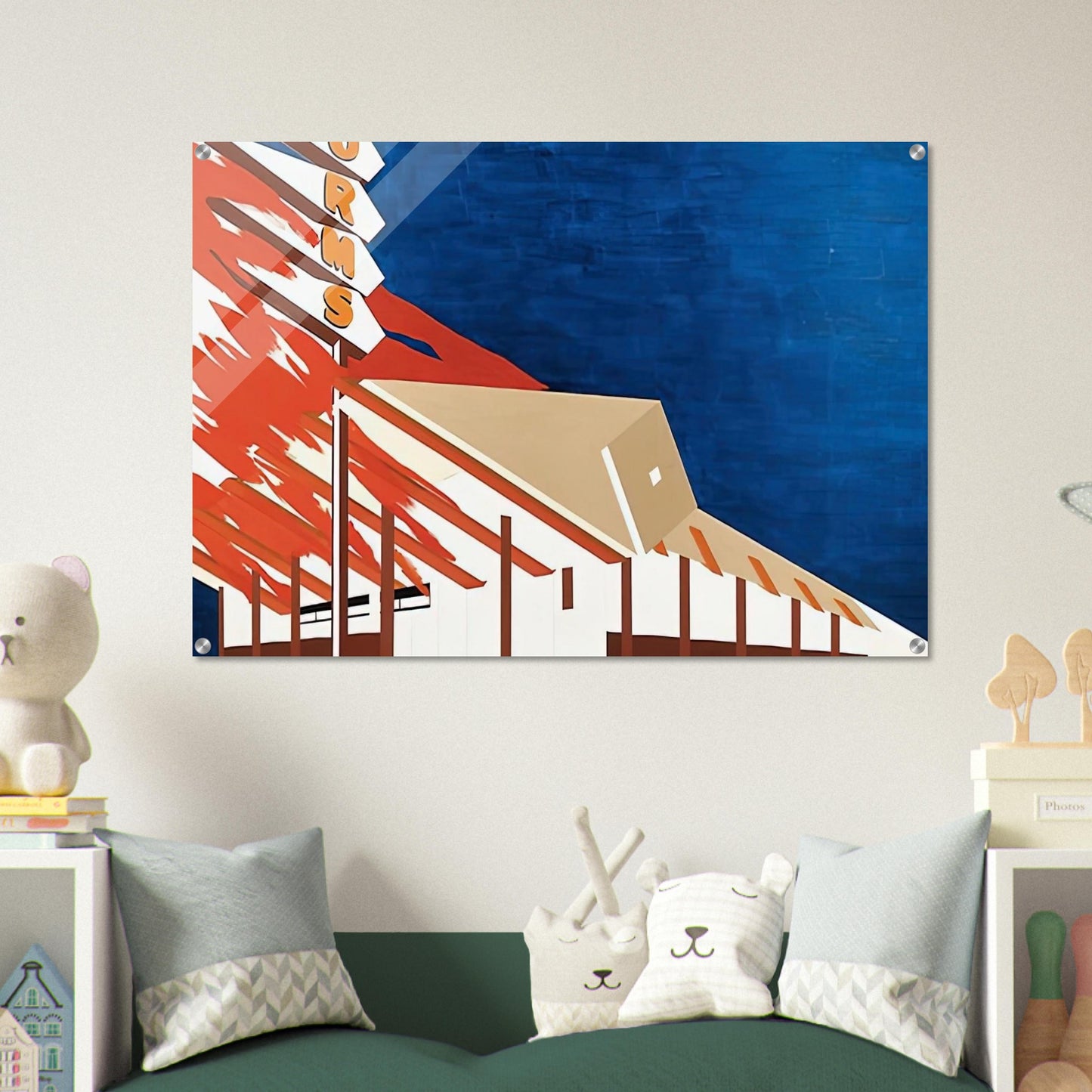 NORMS LA CIENAGA ON FIRE 1964 - Edward Ruscha Acrylic Print - 70x100 cm / 28x40″ inches