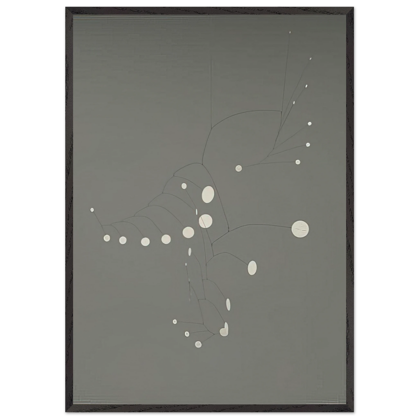 SNOW FLURRY 1948 - Alexander Calder 70x100 cm / 28x40 inches Framed Art Print – Black Wooden Frame