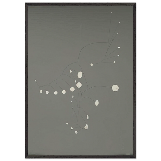 SNOW FLURRY 1948 - Alexander Calder 70x100 cm / 28x40 inches Framed Art Print – Black Wooden Frame
