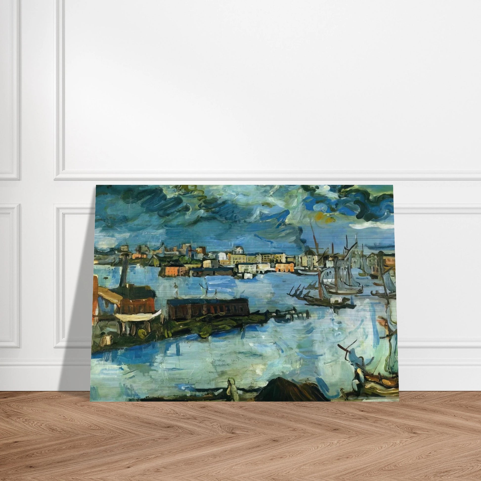STOCKHOLM HARBOUR - OSKAR KOKOSCHKA Brushed Aluminum Print - 70x100 cm / 28x40 inches | OSKAR KOKOSCHKA Aluminum Print | OSKAR KOKOSCHKA Prints