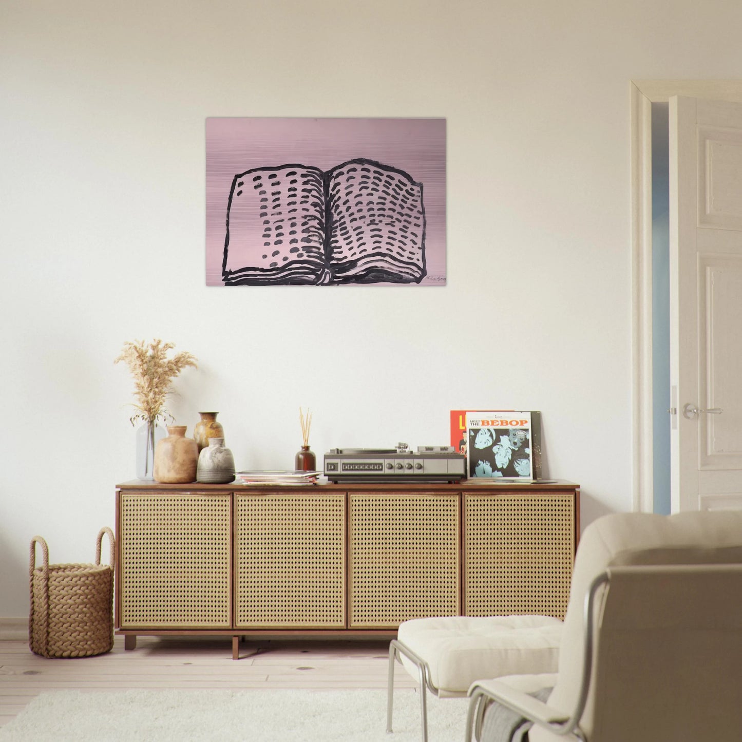 UNTITLED BOOK - Philip Guston Brushed Aluminum Print - 70x100 cm / 28x40 inches | Philip Guston Aluminum Print | Philip Guston Prints