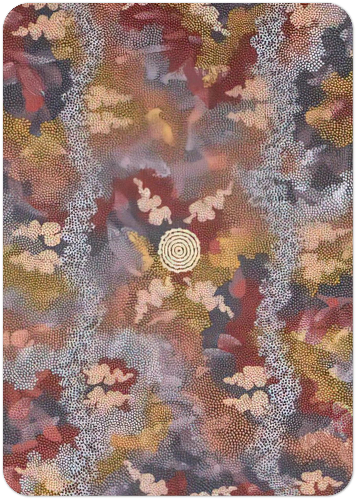 Corkwood Dreaming - 1994 By Clifford Possum Tjapaltjarri Pack of 10 Post Cards | Clifford Possum Tjapaltjarri Post Cards | A6 (10.5 x 14.8 cm) - 4.1 x 5.8 inches