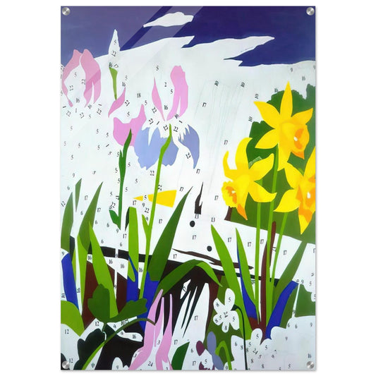 Do It Yourself  Flowers  - Andy Warhol Acrylic Print - 70x100 cm / 28x40″ inches