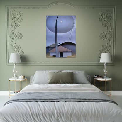 Little House with Flagpole - Georgia O'Keeffe Brushed Aluminum Print - 70x100 cm / 28x40 inches | Georgia O'Keeffe Aluminum Print | Georgia O'Keeffe Prints