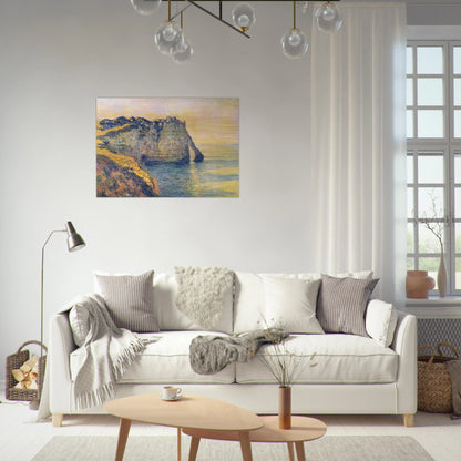 Cliffs of the Porte d'Aval - claude monet Brushed Aluminum Print - 70x100 cm / 28x40 inches | claude monet Aluminum Print | claude monet Prints