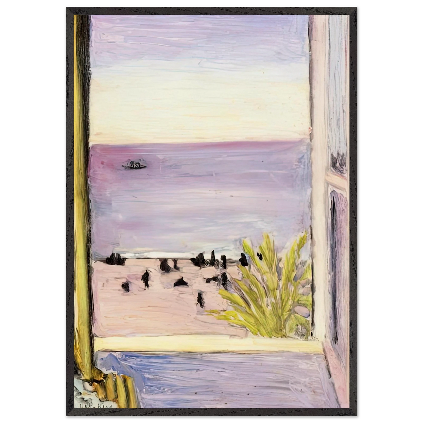THE OPEN WINDOW 1921 N1 - Henri Matisse 70x100 cm / 28x40 inches Framed Art Print – Black Wooden Frame