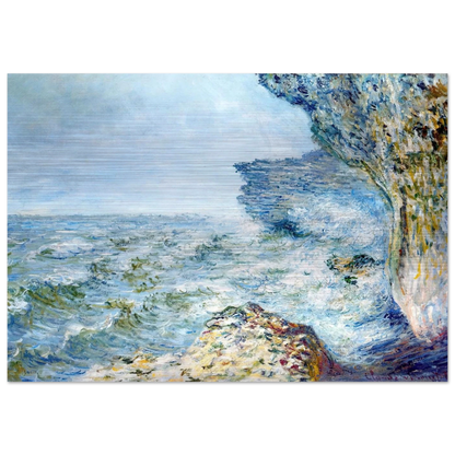 The Sea at Fecamp - claude monet Brushed Aluminum Print - 70x100 cm / 28x40 inches | claude monet Aluminum Print | claude monet Prints