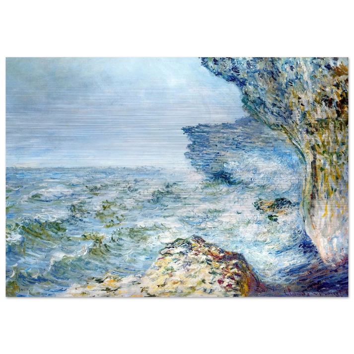 The Sea at Fecamp - claude monet Brushed Aluminum Print - 70x100 cm / 28x40 inches | claude monet Aluminum Print | claude monet Prints