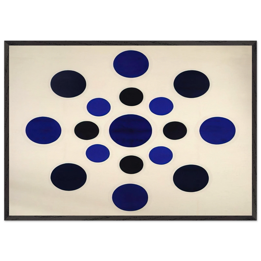 On Blue - 1963 - Thomas Downing 70x100 cm / 28x40 inches Framed Art Print – Black Wooden Frame