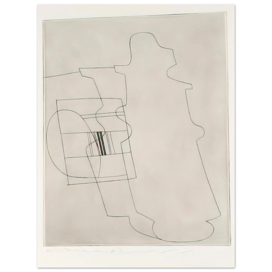 Ben Nicholson - Glass topped bottle - 1967  75x100 cm / 30x40inches Fine Art Poster
