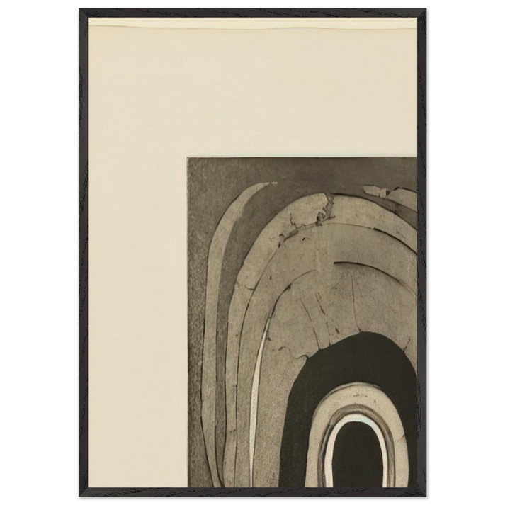 ETCHING ONE 1967 - Lee Bontecou 70x100 cm / 28x40 inches Framed Art Print – Black Wooden Frame