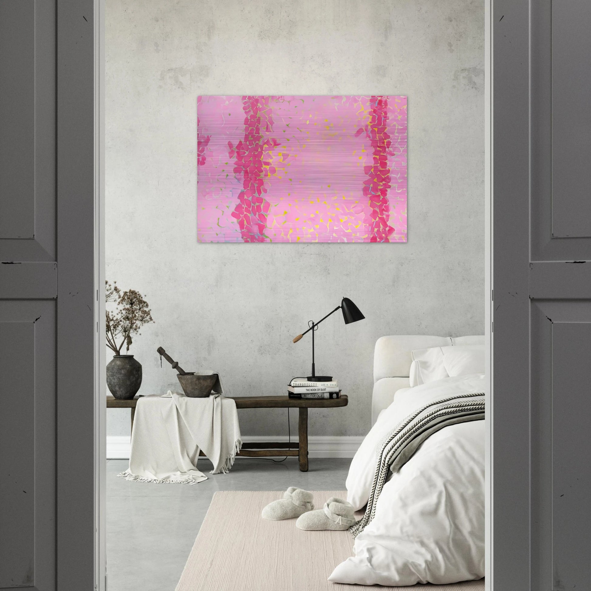 WIND AND CREPE MYRTLE CONCERTO 1973 - Alma Woodsey Thomas Brushed Aluminum Print - 70x100 cm / 28x40 inches | Alma Woodsey Thomas Aluminum Print | Alma Woodsey Thomas Prints