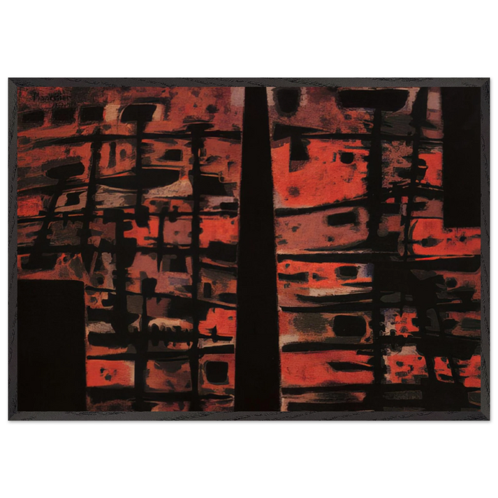 La Sixieme Heure - 1958 - Alfred Manessier 70x100 cm / 28x40 inches Framed Art Print – Black Wooden Frame