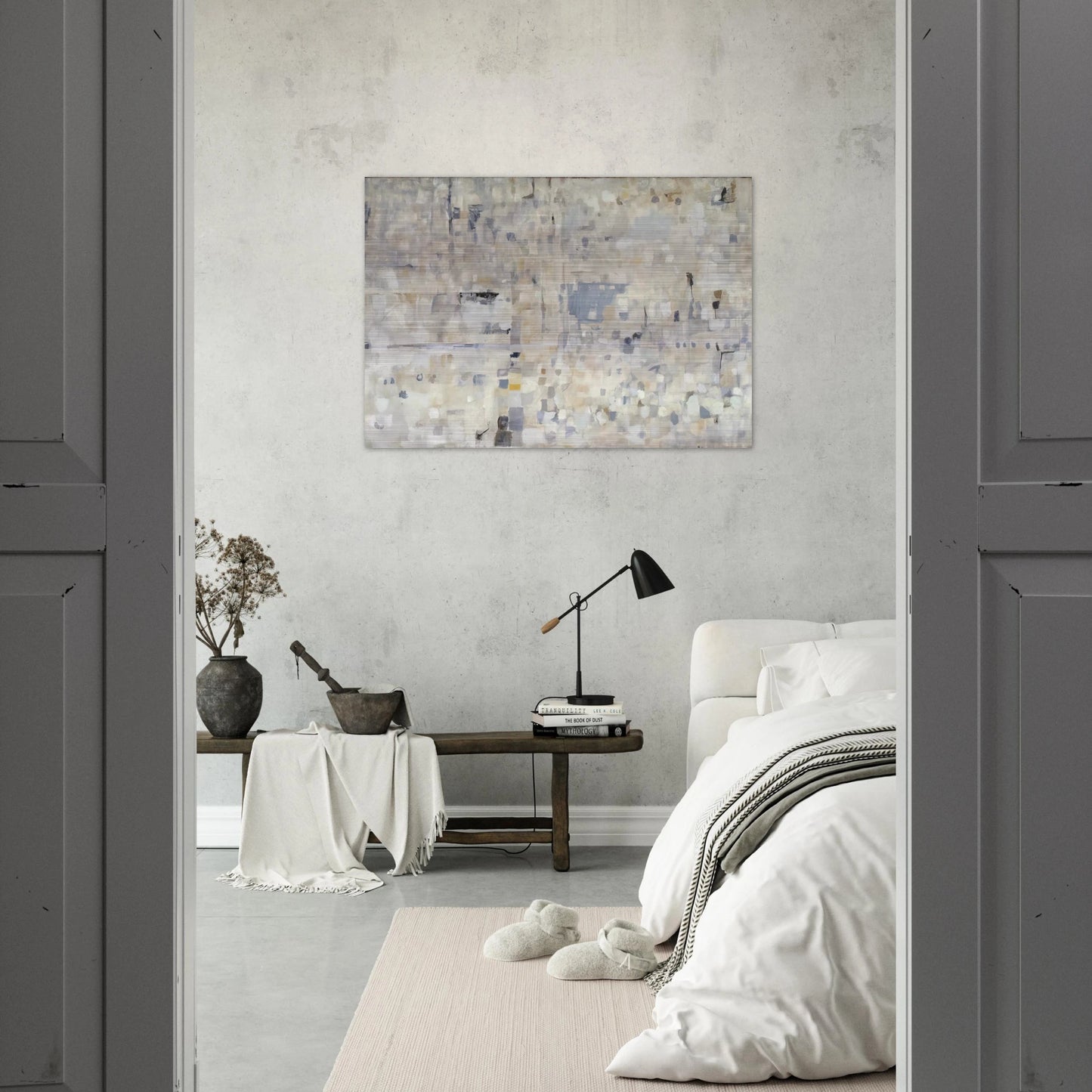Blanche - 1958 - Maria Helena Vieira da Silva Brushed Aluminum Print - 70x100 cm / 28x40 inches | Maria Helena Vieira da Silva Aluminum Print | Maria Helena Vieira da Silva Prints