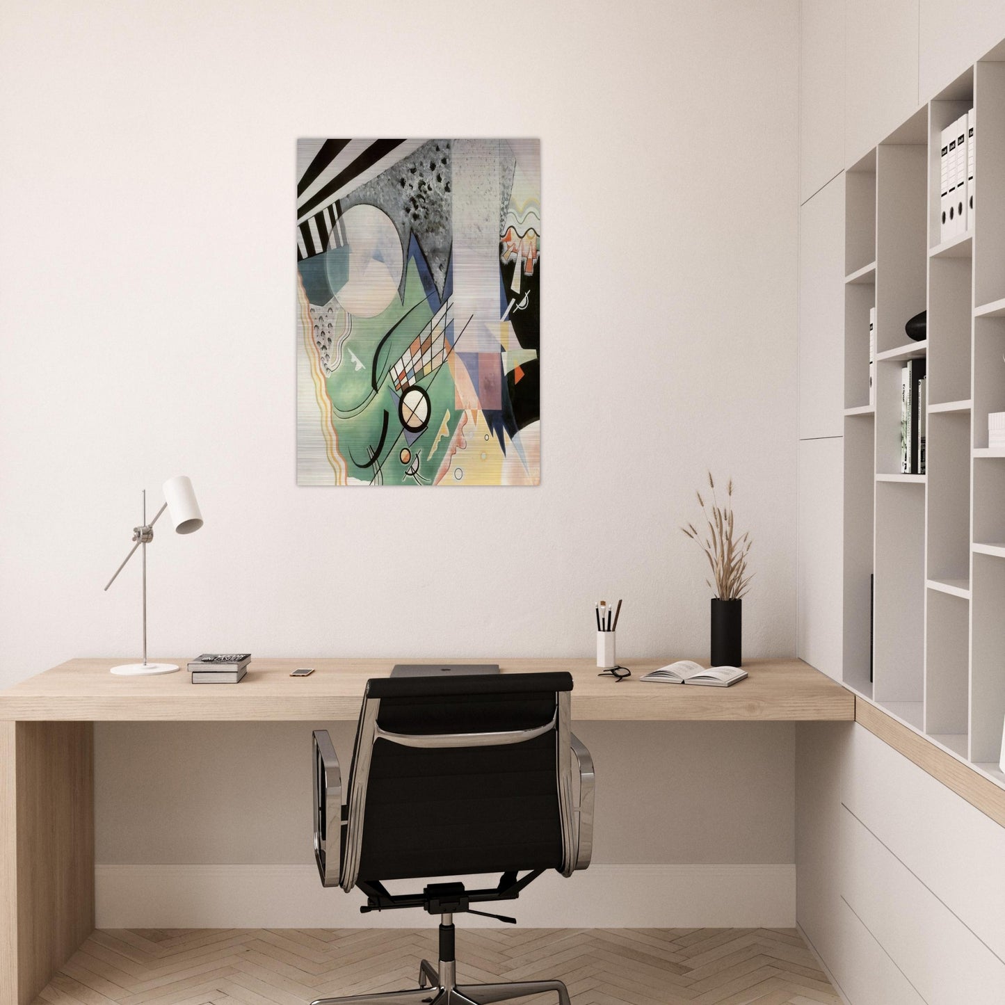 GREEN COMPOSITION 1923 - Wassily Kandinsky Brushed Aluminum Print - 70x100 cm / 28x40 inches | Wassily Kandinsky Aluminum Print | Wassily Kandinsky Prints