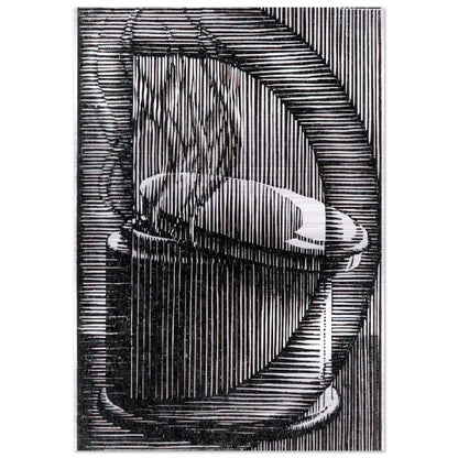 INITIAL D - MC Escher Brushed Aluminum Print - 70x100 cm / 28x40 inches | MC Escher Aluminum Print | MC Escher Prints