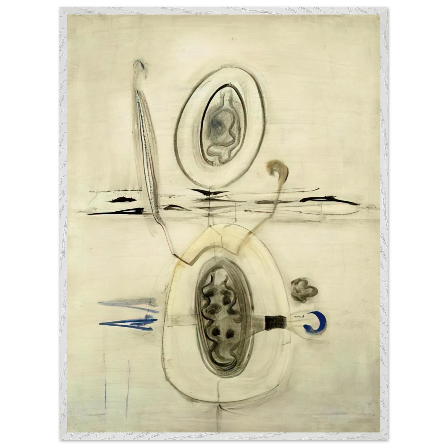 Mark Rothko - Untitled - 1940 Wall Art - 30x40 cm / 12x16 inches - Premium Wooden Framed Poster With Fine Art Paper-canvas - White frame