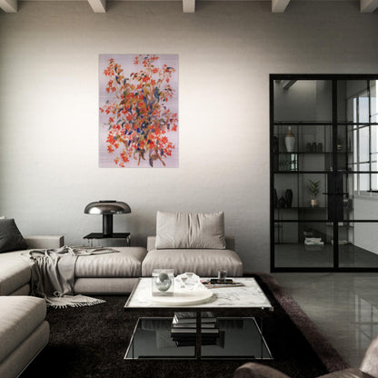 Still Life with Fuscias - Pierre-Auguste Renoir Brushed Aluminum Print - 70x100 cm / 28x40 inches | Pierre-Auguste Renoir Aluminum Print | Pierre-Auguste Renoir Prints