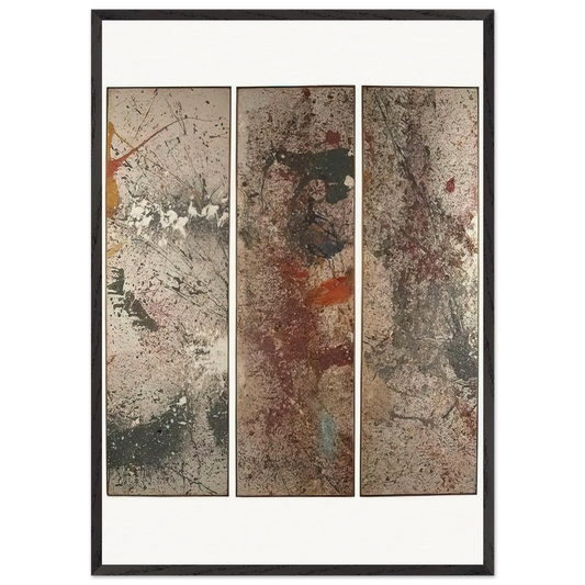 UNTITLED TRIPTYCH 1961 - Taro Yamamoto 70x100 cm / 28x40 inches Framed Art Print – Black Wooden Frame
