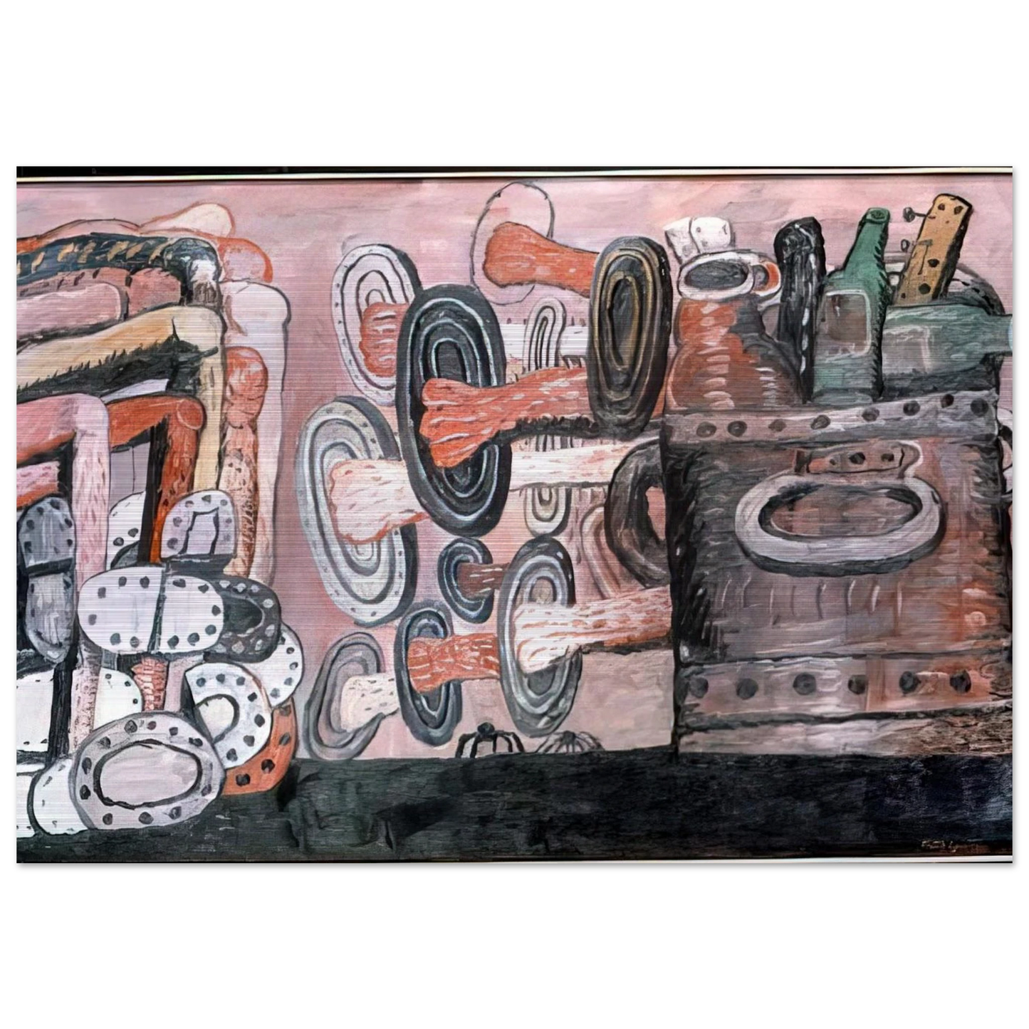 THE STREET 1977 - Philip Guston Brushed Aluminum Print - 70x100 cm / 28x40 inches | Philip Guston Aluminum Print | Philip Guston Prints