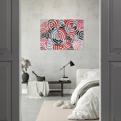 Interférences en rouge et gris No. 640 - 1963 - Antonio Asis Acrylic Print - 70x100 cm / 28x40″ inches | Antonio Asis Wall Art | Antonio Asis Prints