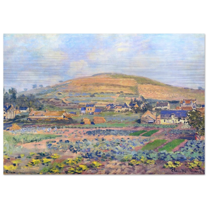 The Mount Riboudet in Rouen at Spring - claude monet Brushed Aluminum Print - 70x100 cm / 28x40 inches | claude monet Aluminum Print | claude monet Prints