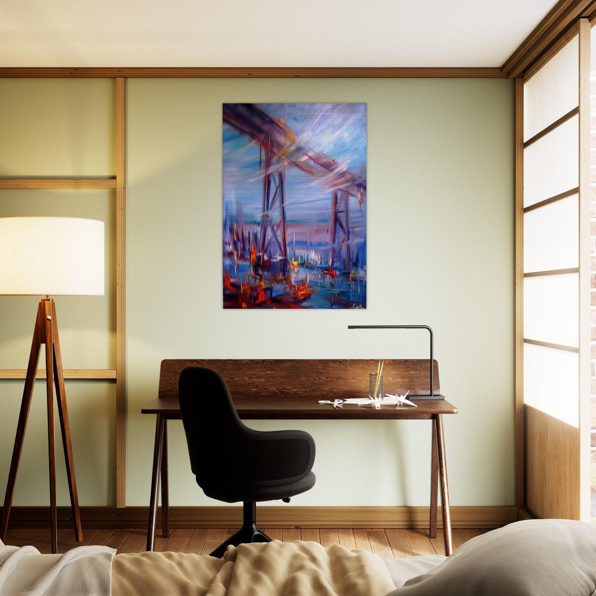 Bridge over Utopia - Konrad Zuse Brushed Aluminum Print - 70x100 cm / 28x40 inches | Konrad Zuse Aluminum Print | Konrad Zuse Prints