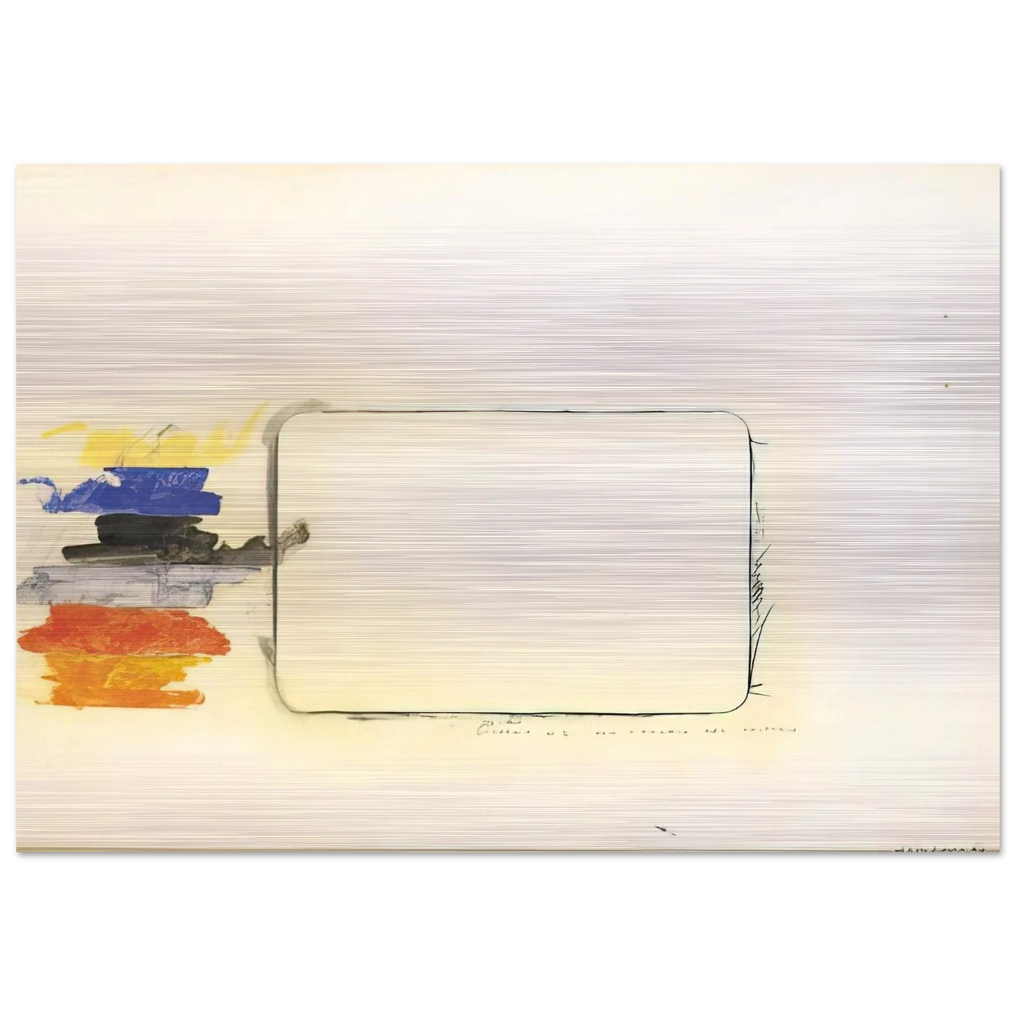 Disegno n. 2 per l'occhio del critico - Art Informel - Mario Schifano Brushed Aluminum Print - 70x100 cm / 28x40 inches | Mario Schifano Aluminum Print | Mario Schifano Prints