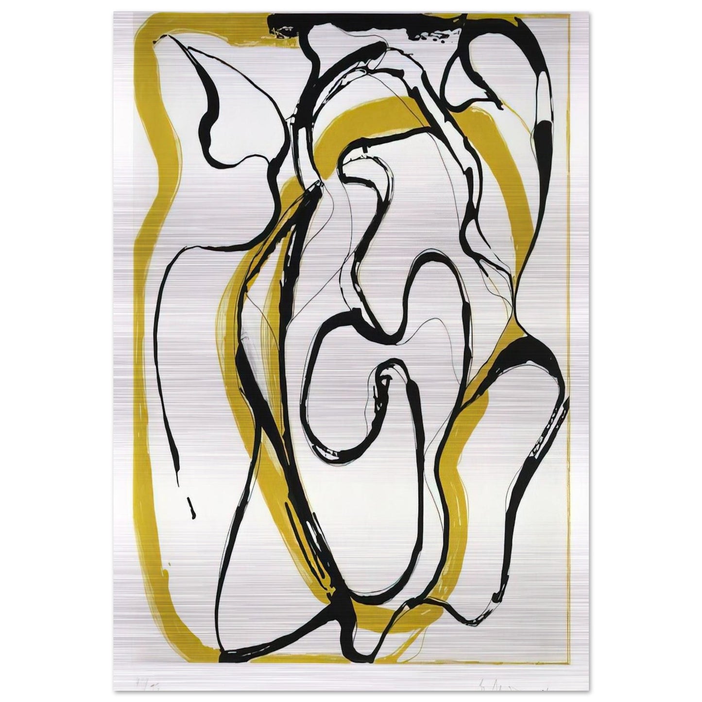 Untitled - 1996 - Brice Marden Brushed Aluminum Print - 70x100 cm / 28x40 inches | Brice Marden Aluminum Print | Brice Marden Prints