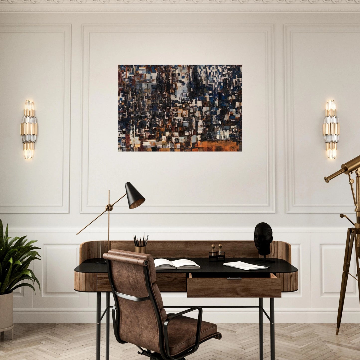 Danse - Tachisme - Maria Helena Vieira da Silva Brushed Aluminum Print - 70x100 cm / 28x40 inches | Maria Helena Vieira da Silva Aluminum Print | Maria Helena Vieira da Silva Prints
