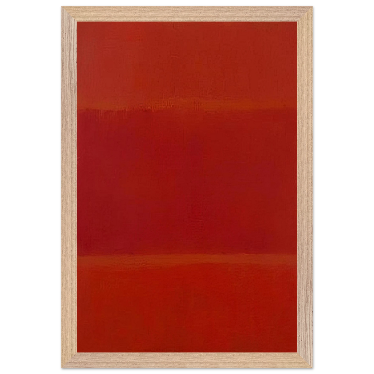 Mark Rothko - Red and Orange - 1955 Wall Art - 21x29.7 cm / 8x12" - Premium Wooden Framed Poster With Fine Art Paper-canvas - Wood frame