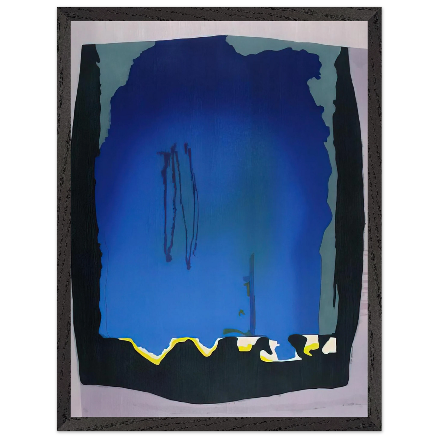 Helen Frankenthaler - Freefall - 1992 Wall art - A3 (29.7 x 42  cm) - Premium Wooden Framed Poster With Fine Art Paper-canvas - Black frame