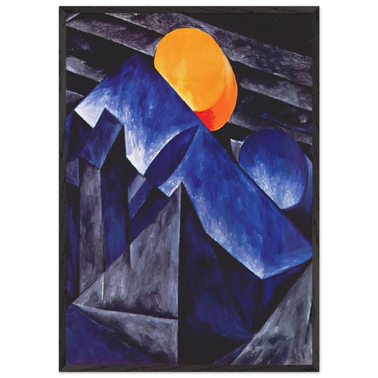 Composition - 1914 - Natalia Goncharova 70x100 cm / 28x40 inches Framed Art Print – Black Wooden Frame
