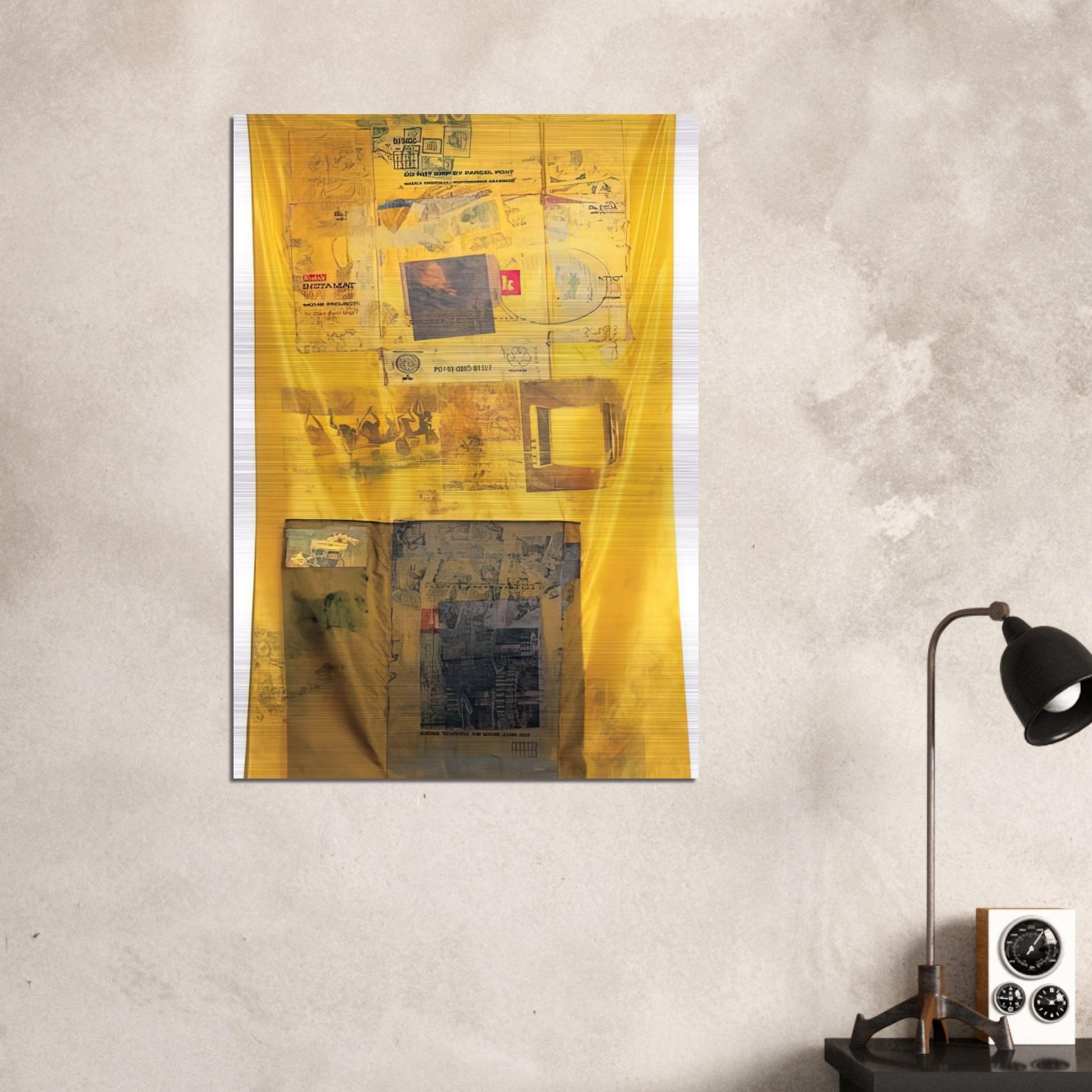 SULPHUR BANK HOARFROST 1974 - Robert Rauschenberg Brushed Aluminum Print - 70x100 cm / 28x40 inches | Robert Rauschenberg Aluminum Print | Robert Rauschenberg Prints