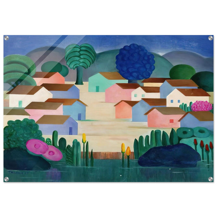 Landscape with Sixteen Houses - Tarsila do Amaral Acrylic Print - 70x100 cm / 28x40″ inches