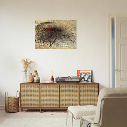 Untitled 6 - Tachisme - Wols Brushed Aluminum Print - 70x100 cm / 28x40 inches | Wols Aluminum Print | Wols Prints