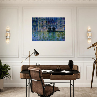 Palazzo da Mula at Venice - claude monet Brushed Aluminum Print - 70x100 cm / 28x40 inches | claude monet Aluminum Print | claude monet Prints