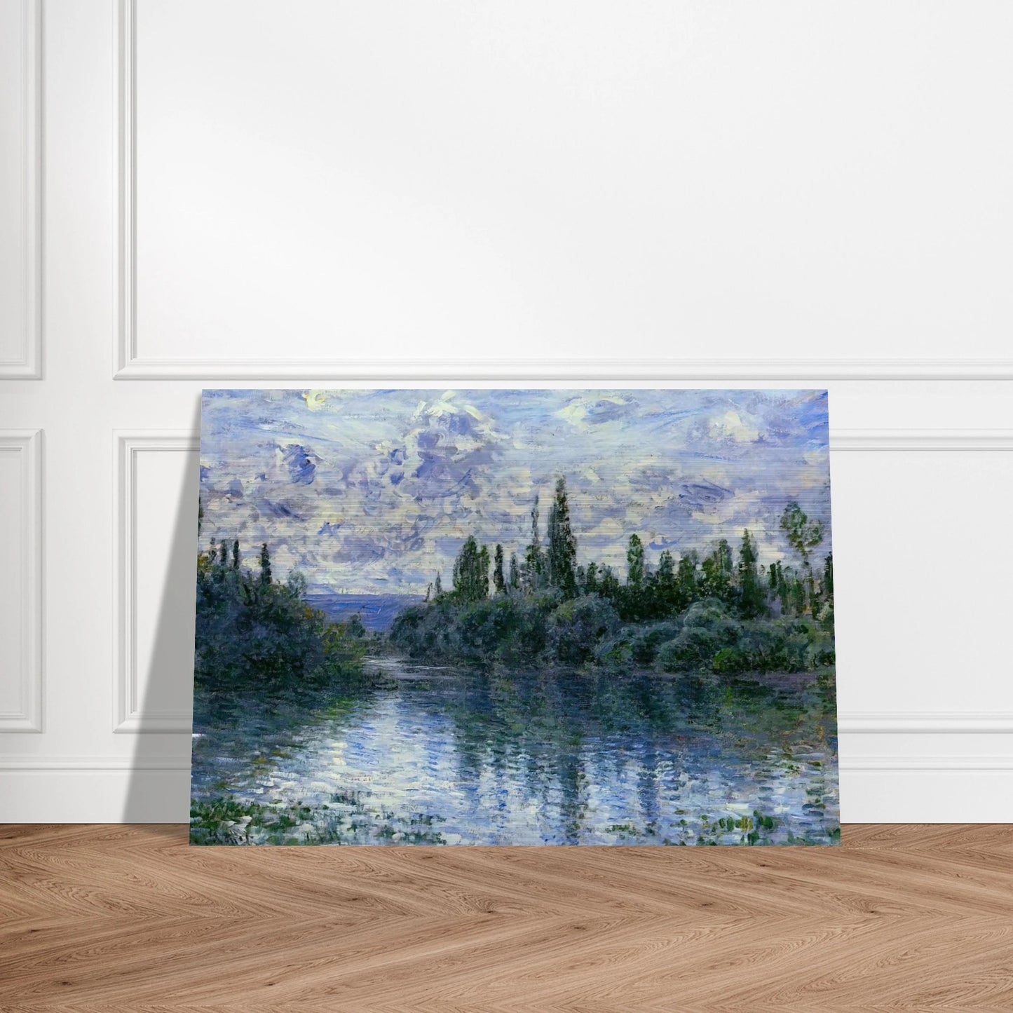 Arm of the Seine near Vetheuil - claude monet Brushed Aluminum Print - 70x100 cm / 28x40 inches | claude monet Aluminum Print | claude monet Prints