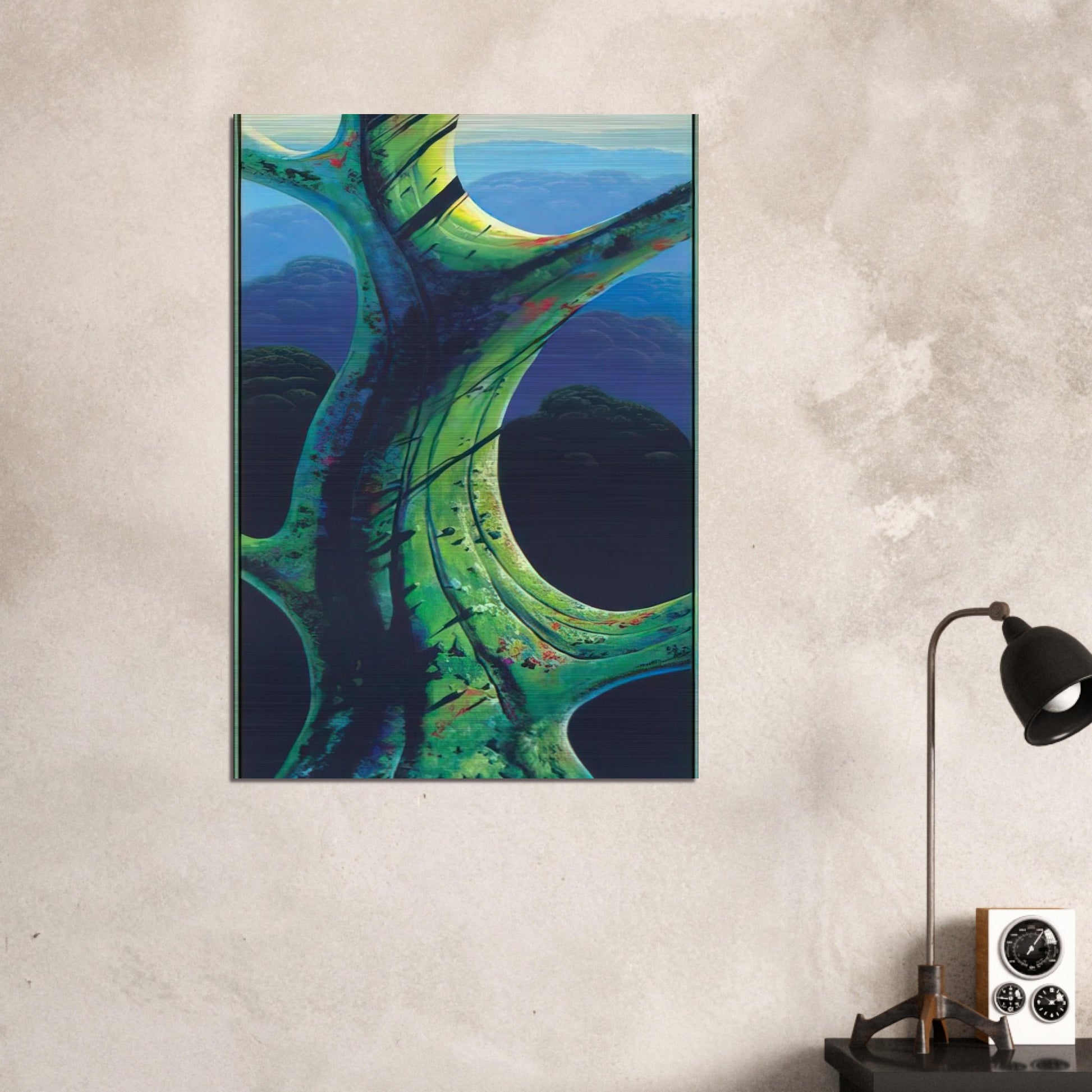 Sky Reach - Eyvind Earle Brushed Aluminum Print - 70x100 cm / 28x40 inches | Eyvind Earle Aluminum Print | Eyvind Earle Prints