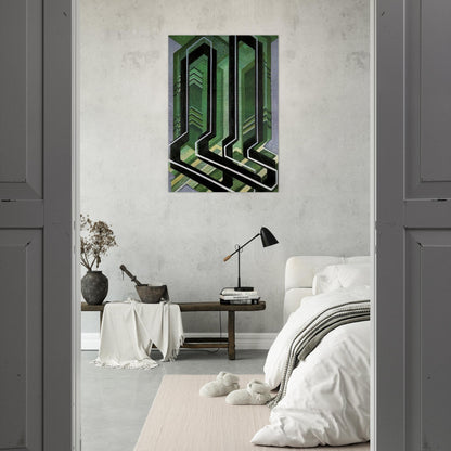 Diagonal Planes - Frantisek Kupka Brushed Aluminum Print - 70x100 cm / 28x40 inches | Frantisek Kupka Aluminum Print | Frantisek Kupka Prints