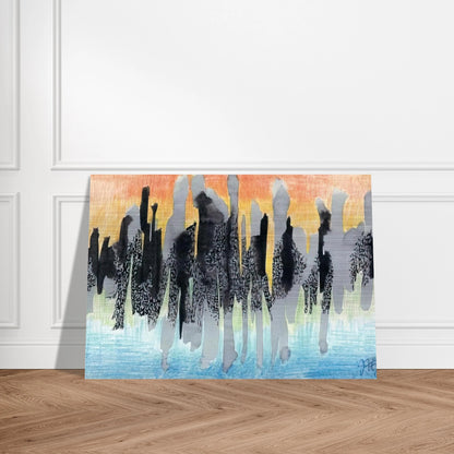 Flames - 1961 - Johannes Itten Brushed Aluminum Print - 70x100 cm / 28x40 inches | Johannes Itten Aluminum Print | Johannes Itten Prints