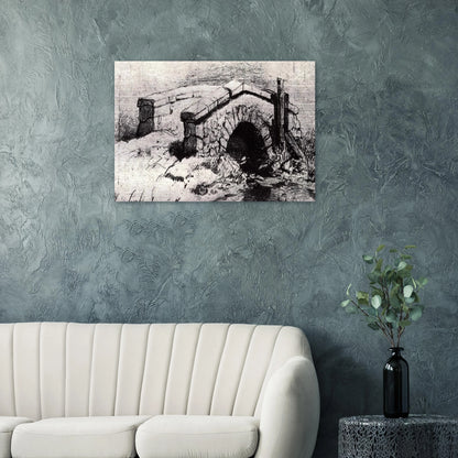 The Bridge - Vincent van Gogh Brushed Aluminum Print - 70x100 cm / 28x40 inches | Vincent van Gogh Aluminum Print | Vincent van Gogh Prints