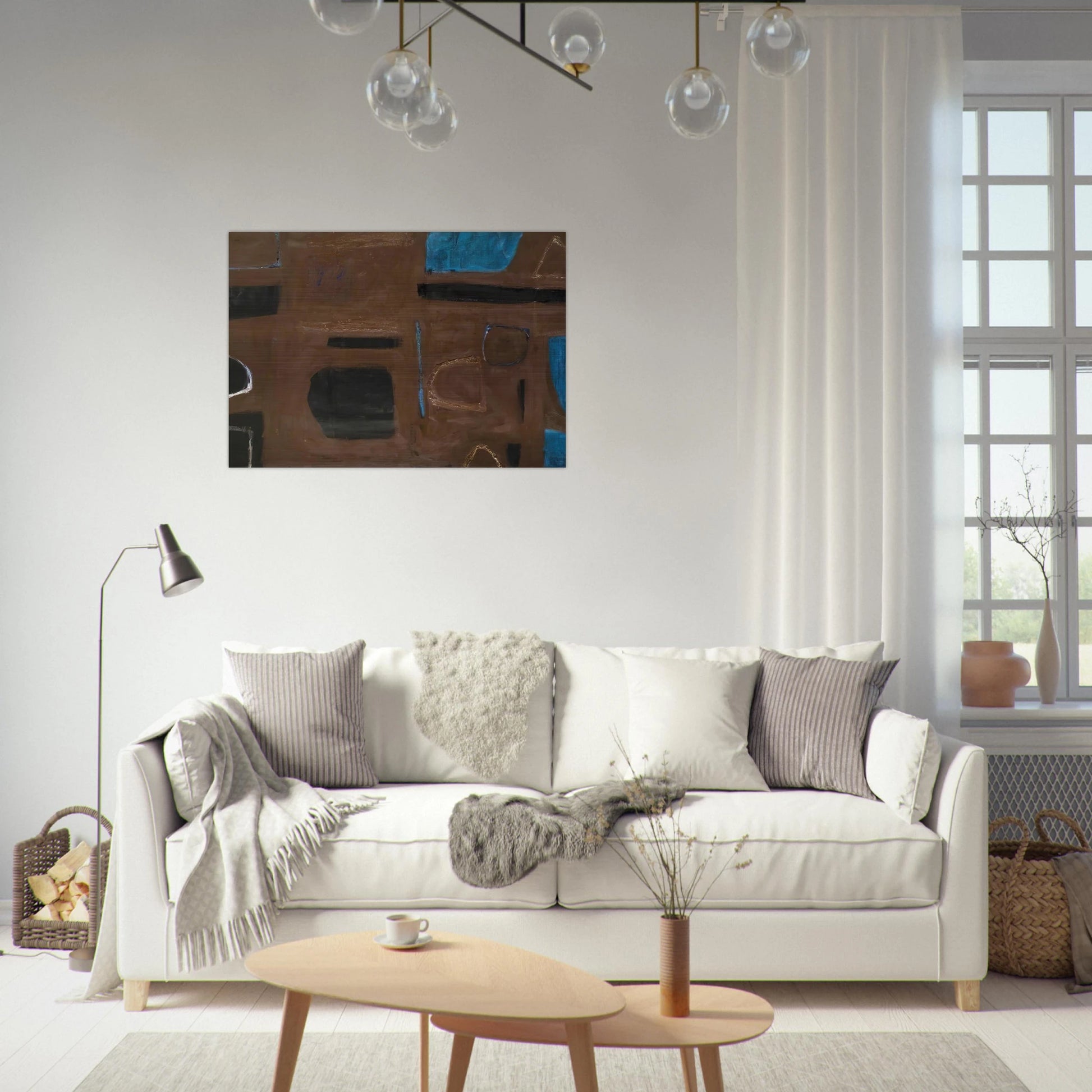 Brown and Black - 1960 - William Scott Brushed Aluminum Print - 70x100 cm / 28x40 inches | William Scott Aluminum Print | William Scott Prints